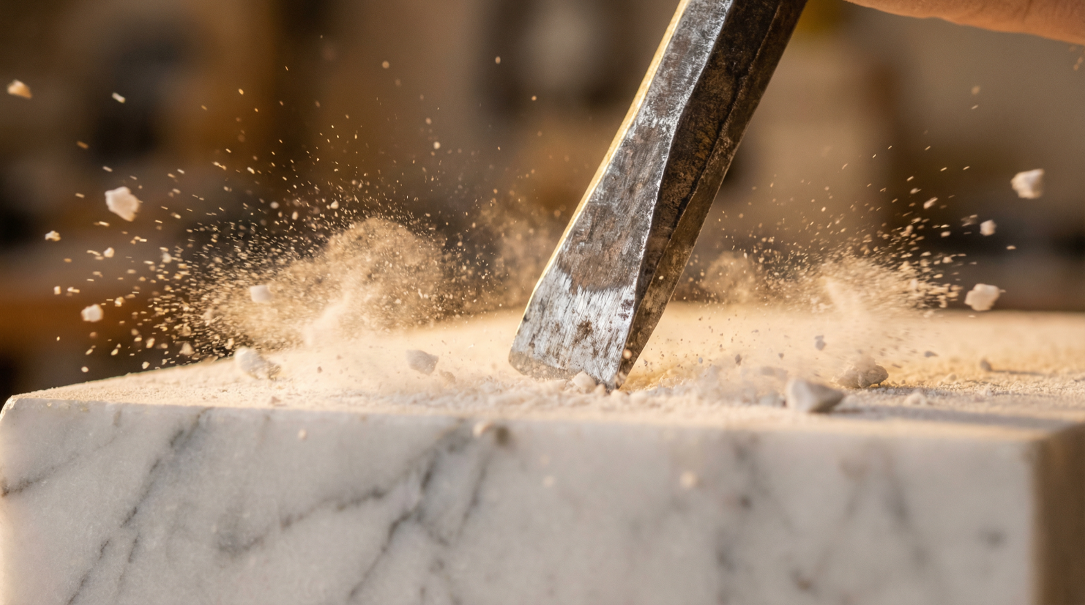 Hand finishing with chisel