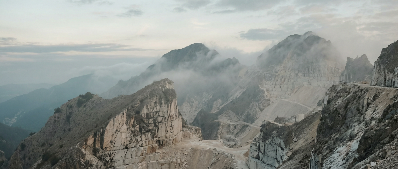 The Apuan Alps at dawn